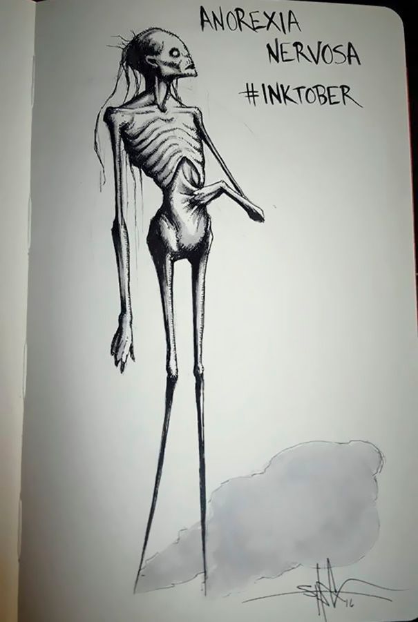 Sketch_09( Depression) (2016) Pencil Drawing By Doriana Popa |  idusem.idu.edu.tr